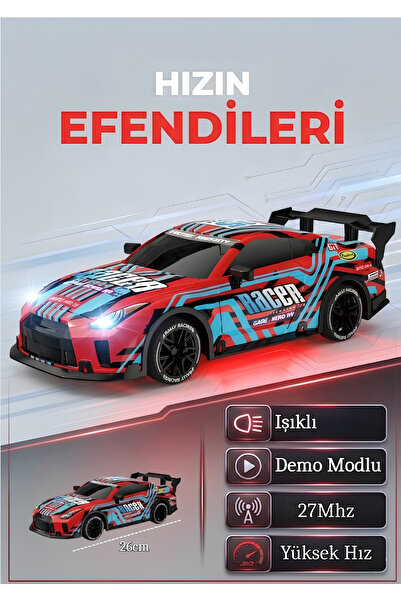 Boratila Toys 1:18 Işıklı Demolu Hızlı Full Fonksiyon Uzaktan Kumandalı Yarış...