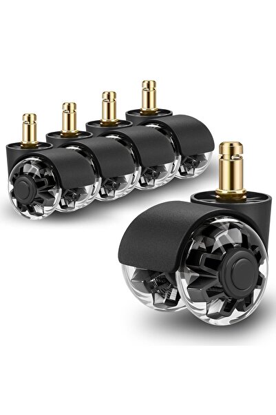 Amtake Roți pentru scaun de birou 10 x 22 mm pentru 1KEA, Set de 5 rotile din...