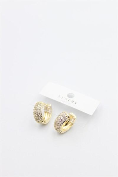 atastore2017 Jewelled Hoop Earrings - Gold