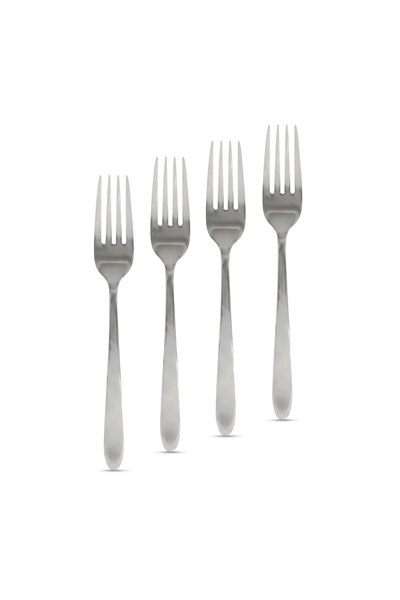 Bewello Set of 4 stainless steel forks, 18.8 cm, elegant design, stainless steel