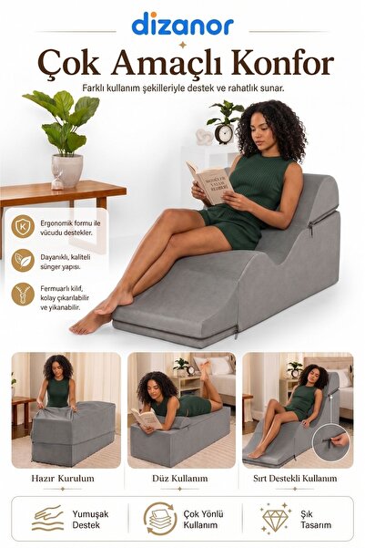 Dizanor Serenity Çok Amaçlı Dinlenme Koltuğu Katlanabilir Bench Formlu Şezlong Yetişkin Çiftler İçin Ergonomik Kamasutra Destek Minderi