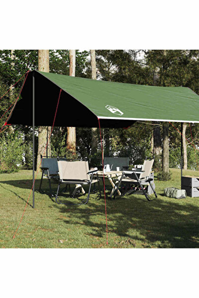 vidaxl Prelata de camping, verde, 460x305x210 cm, impermeabila