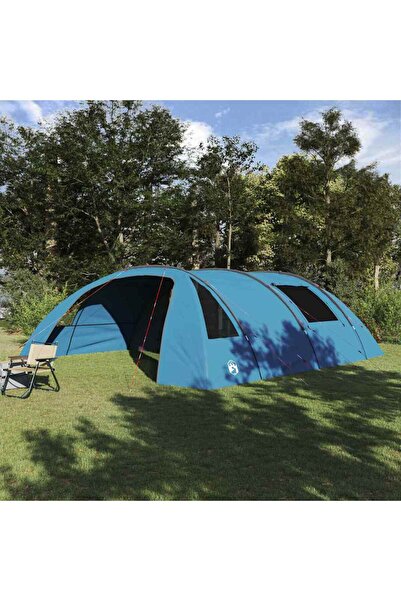 vidaxl Cort Tunel 6-Persoane Albastru si Gri 700 x 590 x 215 cm