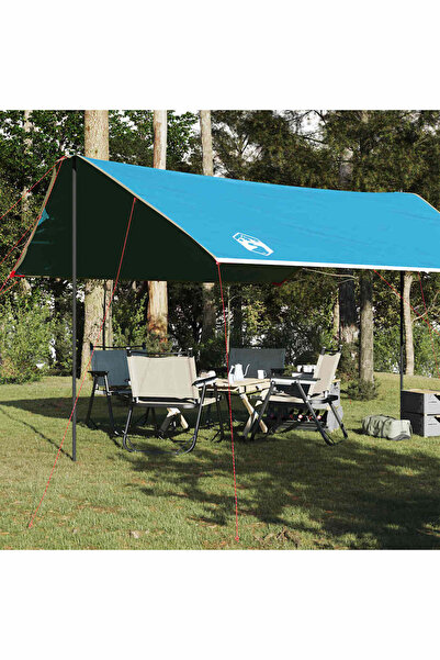 vidaxl Prelata de camping, albastru, 460x305x210 cm, impermeabila