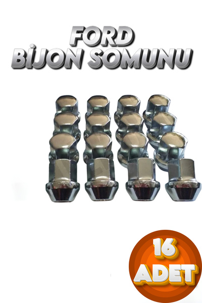 JuneThree Ford Bijon Somunu - 16 Adet - Focus - Connect - Fiesta - Tourneo - ...
