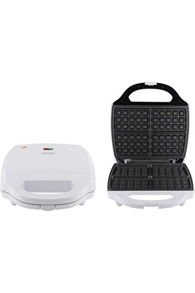 JANO 900W Electric Waffle Maker, White, JN1366