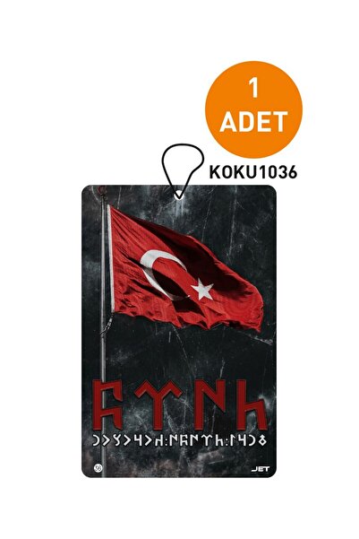 JR Jetreklam Şanlı Türk Bayrağı Özel Tasarımlı Dekoratif Oto Kokusu ve Araç K...