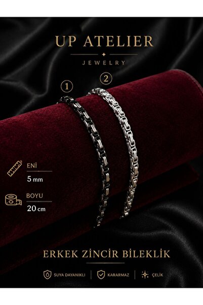 Up Atelier Men's King Model Steel Bracelet