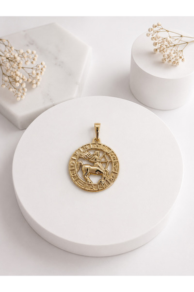 XUPING JEWELRY Yay Burcu Kolye Ucu / Xuping 14K Gold Kaplama Astroloji Madaly...