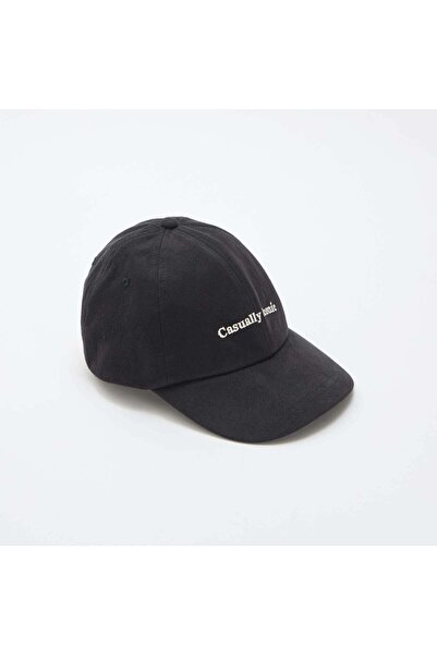KIABI Cotton Baseball Cap BLACK