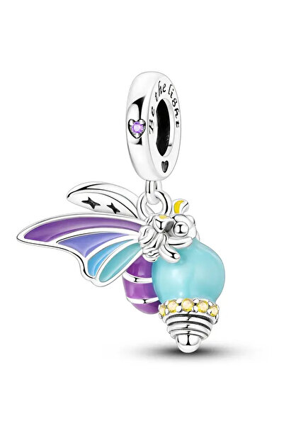 Fubena Purple Winged Glow-In-The-Dark Firefly Dangle Charm