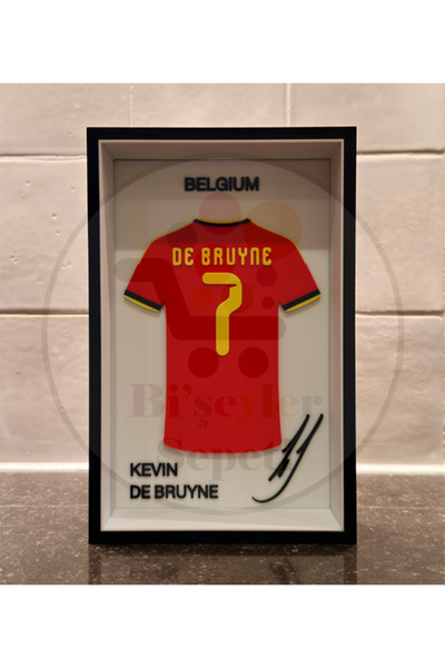 Bi'şeyler Sepeti Kevin De Bruyne - Belçika - Forma İmzalı Çerçeve Hediyelik 1...