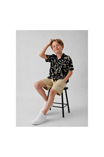 JABBER Men's Flamingo Linen Shirt Seasonal Gabardine Shorts Suit