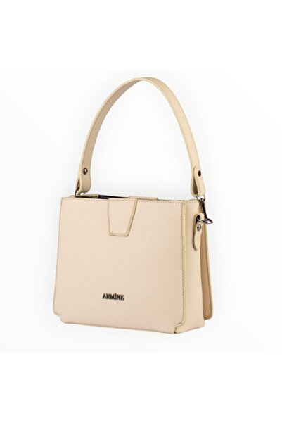Armine Stylish Mink Color Zippered Modern Women's Shoulder Bag Ideal for Prac...