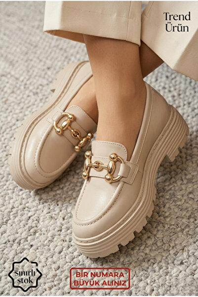 Registan Shoes LUXERA KADIN LOAFER AYAKKABI KALIN TABAN GÜNLÜK RAHAT TREND