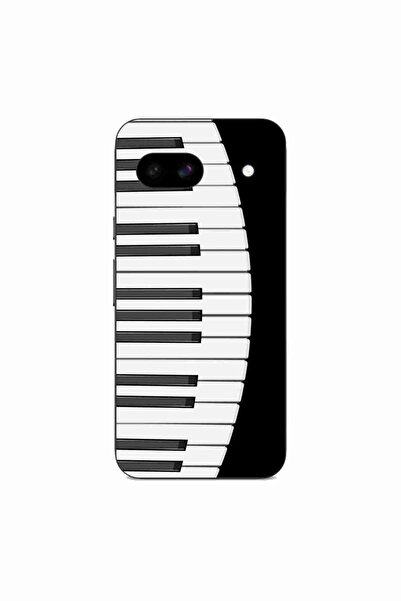 OEM Калъф, съвместим с Google Pixel 8A, силиконов гел TPU, с десен на пиано к...