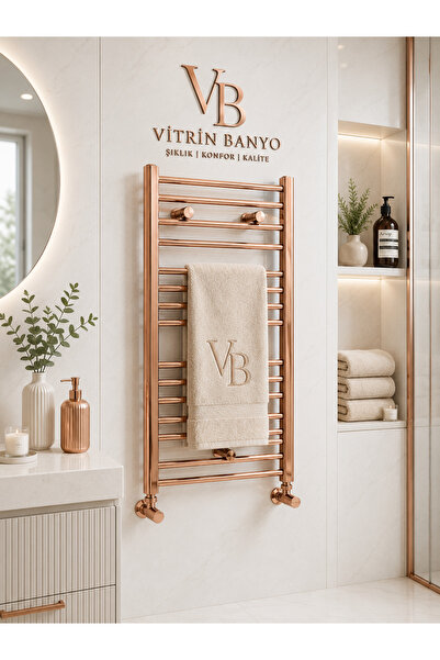 vb vitrinbanyo Dekoratif Havlupan Radyatör Banyo Isıtıcısı – Antik Siyah Krom...