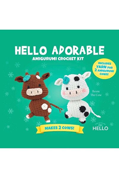 ZUMRANKA HELLO ADORABLE 2'li Amigurumi Örgü Kiti Başlangıç Seti Kendin Yap Ta...