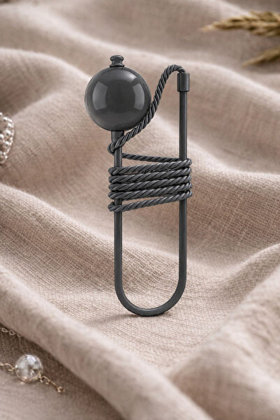 İNCİLİFE Antrasit Gri Rengi Hayalet Kol ( Fon ve Tül) Bağı, Perde Aksesuarı, ...
