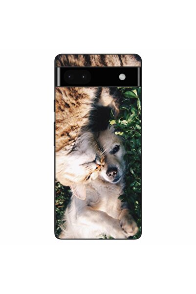 OEM Husa compatibila cu Google Pixel 6A Silicon Gel Tpu Model Caine si Pisica
