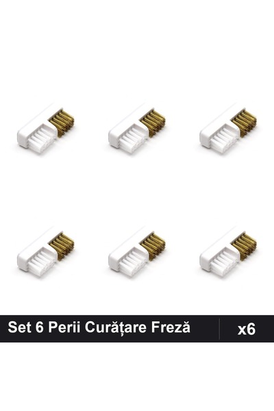 NAİLS Set 6 Perii Curățare Capete Freză Unghii, Manichiură Profesională