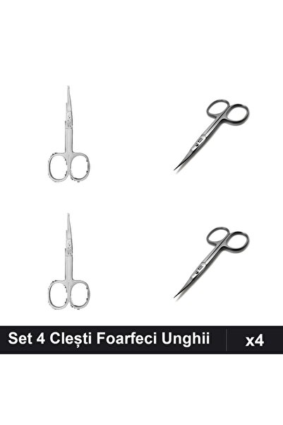 Makeup Set 4 Clești și Foarfeci Unghii Profesionali, Verde Albastru, Cuticule...