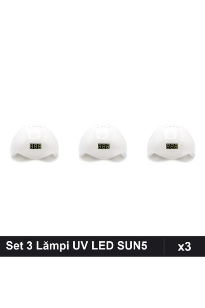 NAİLS Set 3 Lămpi UV LED SUN5 48W Profesionale, Manichiură Unghii Gel