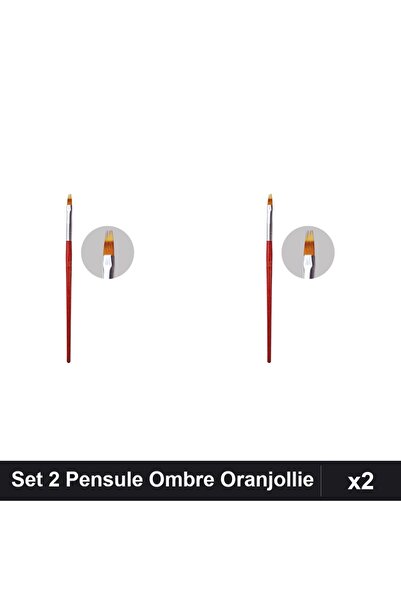 NAİLS Set 2 Pensule Gel Ombre Oranjollie, Manichiură Profesională, Aplicare G...