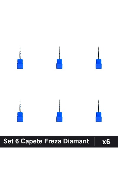 NAİLS Set 6 Capete Freza Diamant Unghii, Manichiura Profesionala, Accesoriu F...