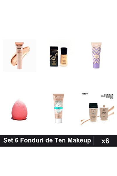 TLM Set 6 Fonduri de Ten, Serum SPF15, CCC Cream, Burete Makeup, Nuante 01-53