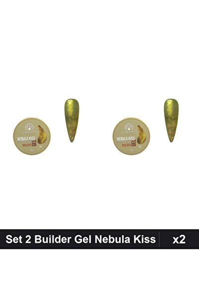 global fashion Set 2 Builder Gel Nebula Kiss 15g, Constructie Unghii Gel UV/LED