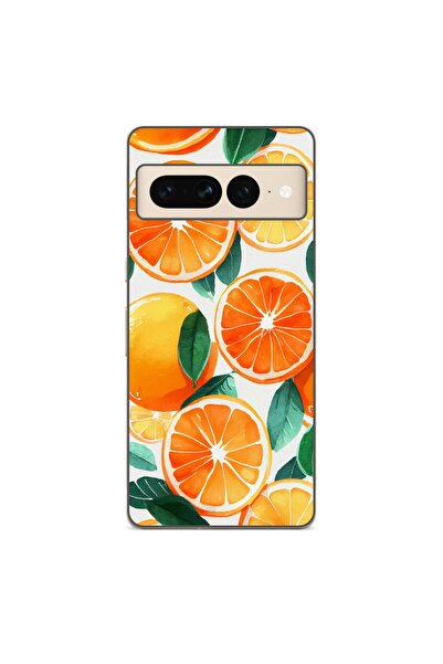 OEM Husa compatibila cu Google Pixel 7 Pro Silicon Gel Tpu Model Oranges