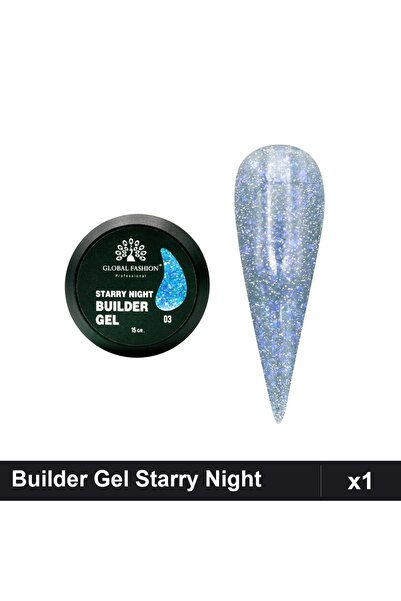 global fashion Builder Gel Starry Night Nr.03 15g, Constructie Unghii Gel UV/LED