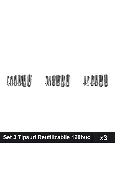 NAİLS Set 3 Tipsuri Reutilizabile 120 Bucăți Nr.23, Manichiură Profesională