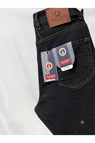 Teleferic likralı regular fit normal kesim kot pantolon