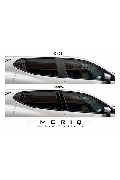 meriç cockpit design Renault Clio 4 Hb Kapı Direk Kaplama Set Piano Black Ful...