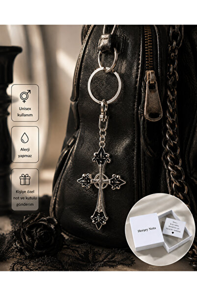 HER ŞEY NOTA www.herseynota.com Breloc unisex cu cruce gotică – Accesoriu în ...
