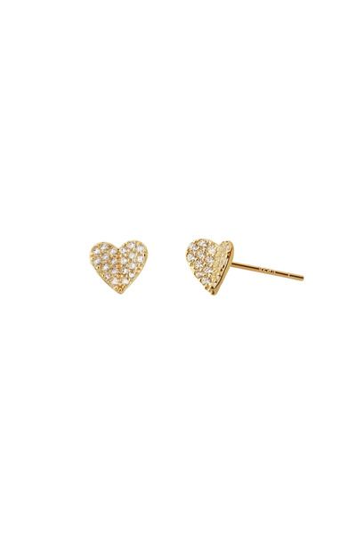 Lisa&Co. Cercei Argint Shiny Butterfly Heart Argint placat cu aur galben / Zi...