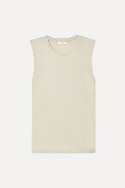 Mudo Men's Stone Color Crew Neck Undershirt
