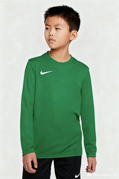 Nike Dri-FIT Park VII Çocuk Uzun Kollu Futbol Forması Yeşil BV6740-302