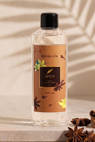 Benevole Spicy 80 Derece Kolonya Serisi 400 ml | Ferahlatıcı ve Kalıcı Koku Ç...