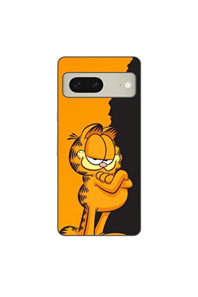OEM Husa compatibila cu Google Pixel 8 Silicon Gel Tpu Model Garfield Black a...