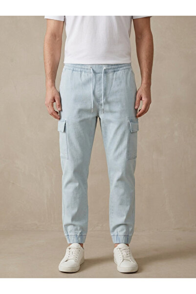Finelook Men’s Slim-Fit - Joggers - Utility Pants with Elastic Drawstring