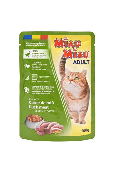 Vader Plic, Miau Miau Hrana Pisici in Sos, 100 g Rata,