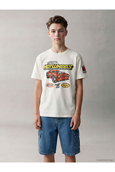 LC Waikiki Peak New Season Crew Neck Printed Boys' T-Shirt