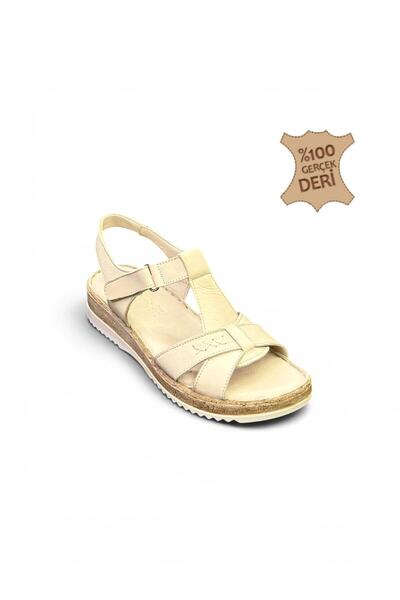 İYİSİNDEN SHOES Genuine Leather Women's Orthopedic Sandals Lightweight Stitch...
