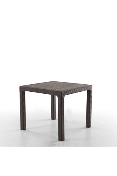 Studio Casa Outdoor/garden table, 90 x 90 cm, for 4 people, rattan look, brown