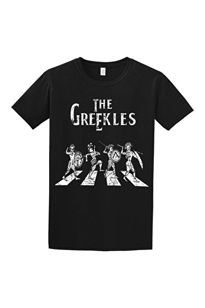 GILDAN Κοντομάνικο μπλουζάκι The Greekles - ΜΑΥΡΟ, XL