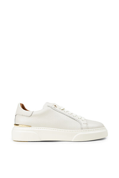 Deery Women's Genuine Leather Ecru Sneaker Shoes