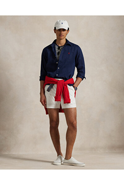Ralph Lauren Black Label Pony İşlemeli Özel Kesim Keten Gömlek 100105118.